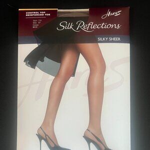 Hanes Silk Reflections Control Top Reinforced Toe Size EF